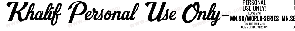 Khalif Personal Use Only字体转换